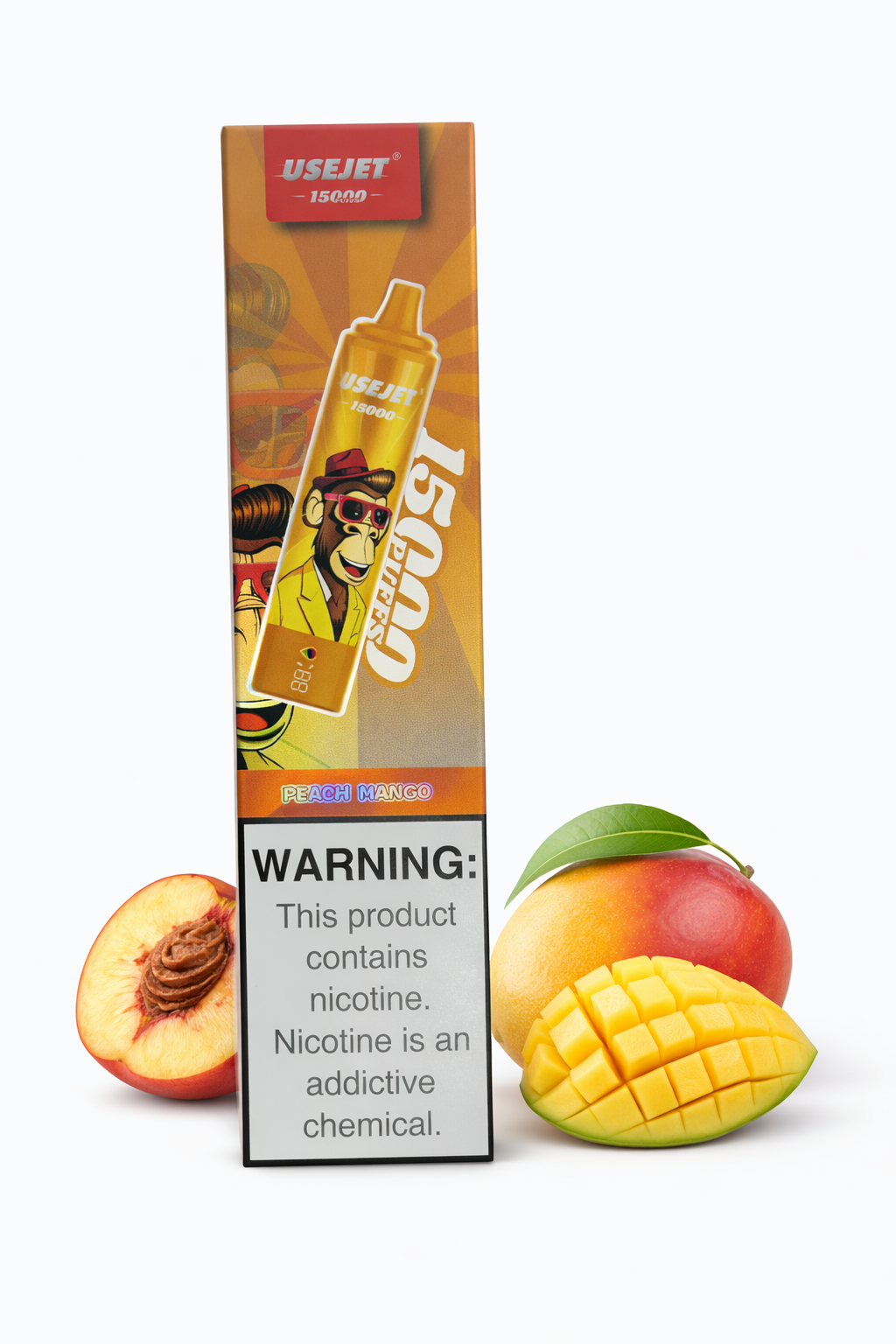 Peach Mango USEJET Einwegvape 15k Akkugerät realistische 6k 25ml